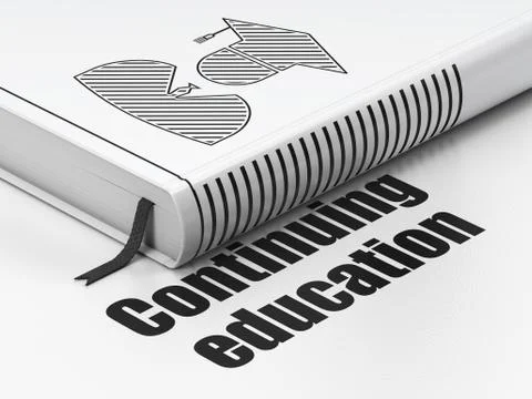 Studying concept: book Student, Continuing Education on white background Stock Illustration