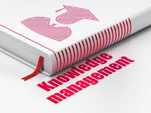 Studying concept: book Student, Knowledge Management on white background Stock Illustration