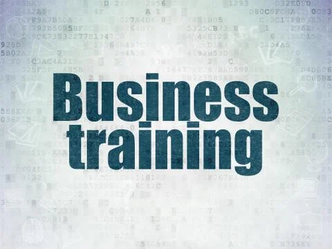 Studying concept: Business Training on Digital Data Paper background 스톡 일러스트