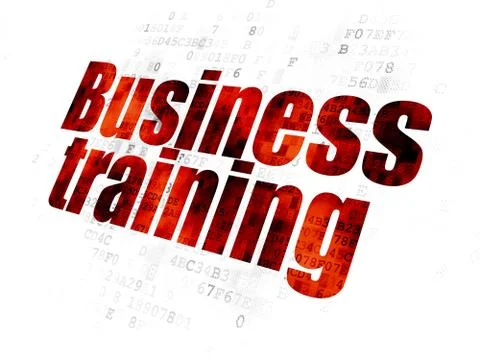 Studying concept: Business Training on Digital background Иллюстрация