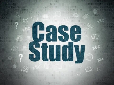 Studying concept: Case Study on Digital Paper background Stock-Illustration