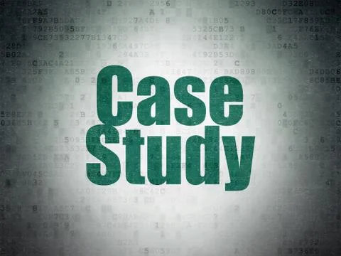 Studying concept: Case Study on Digital Data Paper background Stock Illustration