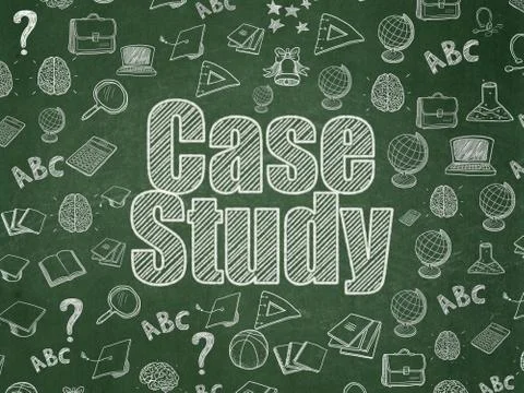 Studying concept: Case Study on School board background Stock Illustration