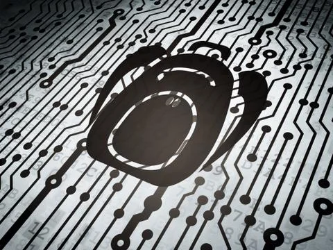 Studying concept: circuit board with Backpack Stock Illustration