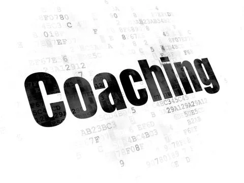 Studying concept: Coaching on Digital background Stock Illustration