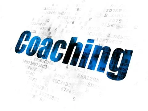 Studying concept: Coaching on Digital background Stock Illustration