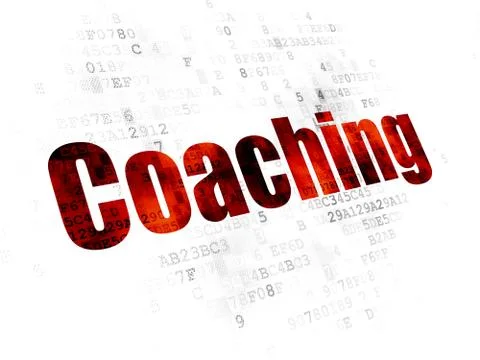 Studying concept: Coaching on Digital background Stock Illustration