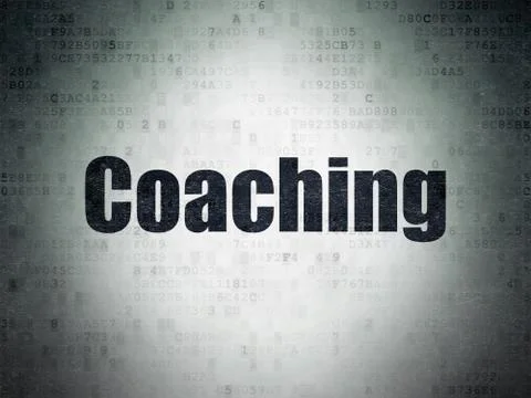 Studying concept: Coaching on Digital Paper background Stock Illustration