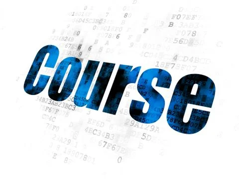 Studying concept: Course on Digital background 스톡 일러스트