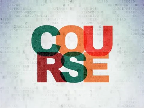 Studying concept: Course on Digital Data Paper background イラスト素材