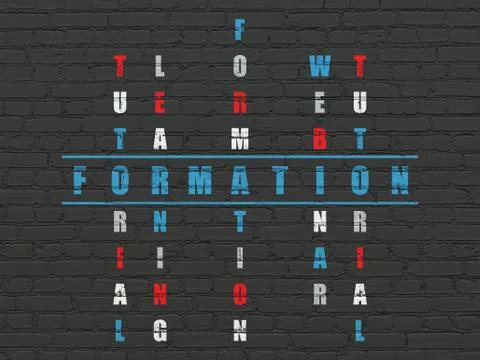 Studying concept: Formation in Crossword Puzzle Stockillustratie
