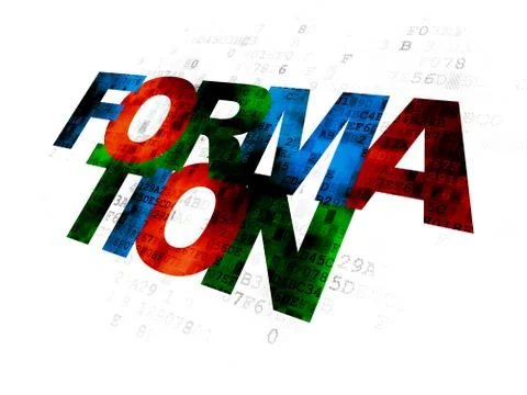 Studying concept: Formation on Digital background Stock Illustration