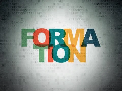 Studying concept: Formation on Digital Paper background Иллюстрация