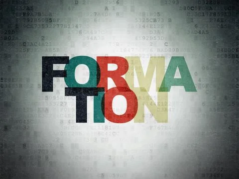 Studying concept: Formation on Digital Paper background Illustration