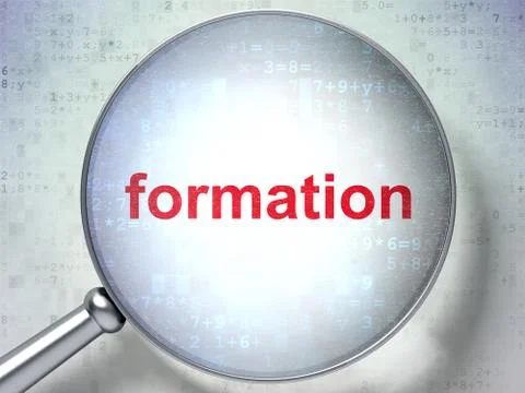 Studying concept: Formation with optical glass Stock-Illustration