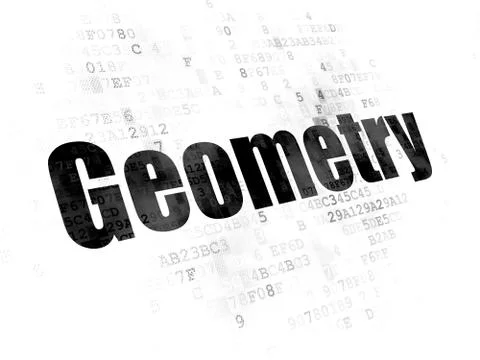 Studying concept: Geometry on Digital background Stock Illustration