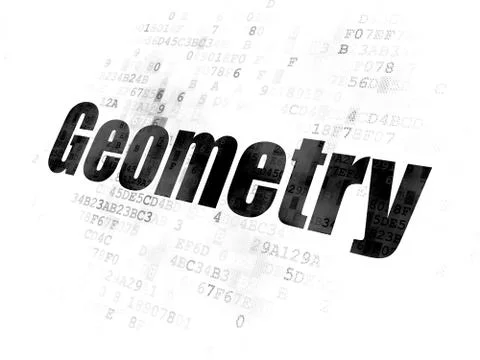 Studying concept: Geometry on Digital background Stock Illustration