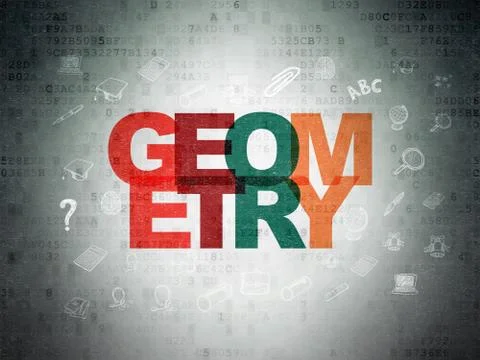 Studying concept: Geometry on Digital Paper background Stock-Illustration