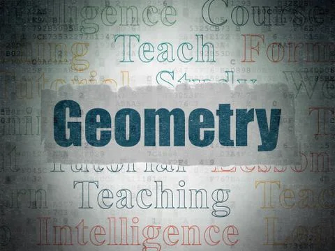 Studying concept: Geometry on Digital Paper background Stock-Illustration