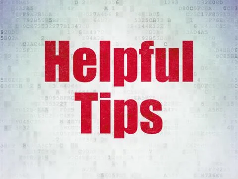 Studying concept: Helpful Tips on Digital Data Paper background Stock Illustration