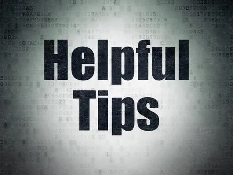 Studying concept: Helpful Tips on Digital Data Paper background Illustrazione stock