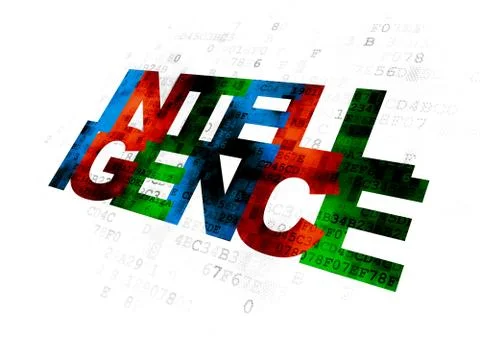 Studying concept: Intelligence on Digital background Illustrazione stock