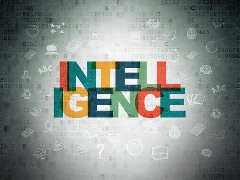 Studying concept: Intelligence on Digital Data Paper background Иллюстрация