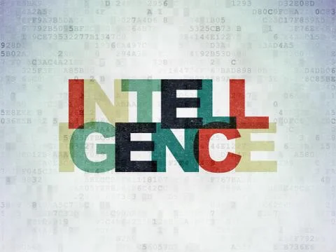 Studying concept: Intelligence on Digital Data Paper background 스톡 일러스트
