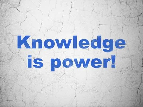Studying concept: Knowledge Is power! on wall background イラスト素材