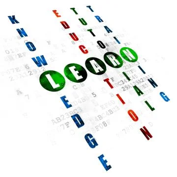 Studying concept: Learn in Crossword Puzzle Stockillustratie