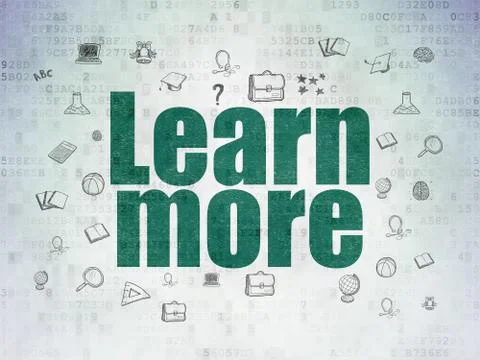 Studying concept: Learn More on Digital Data Paper background 스톡 일러스트