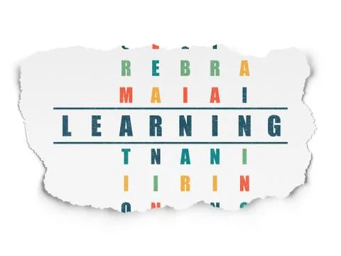 Studying concept: Learning in Crossword Puzzle 스톡 일러스트