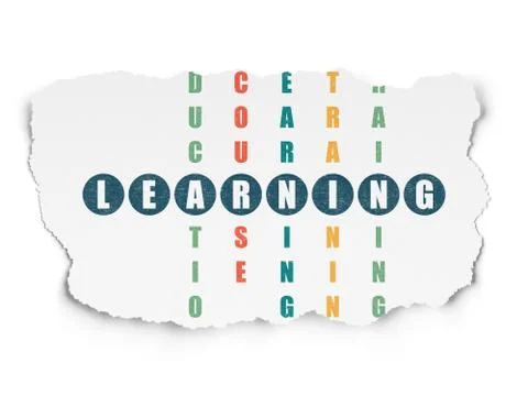 Studying concept: Learning in Crossword Puzzle イラスト素材