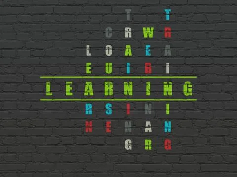 Studying concept: Learning in Crossword Puzzle Stockillustratie