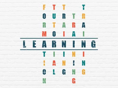 Studying concept: Learning in Crossword Puzzle Stockillustratie