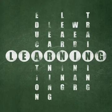 Studying concept: Learning in Crossword Puzzle Illustration