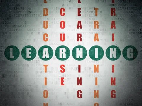 Studying concept: Learning in Crossword Puzzle Stock Illustration