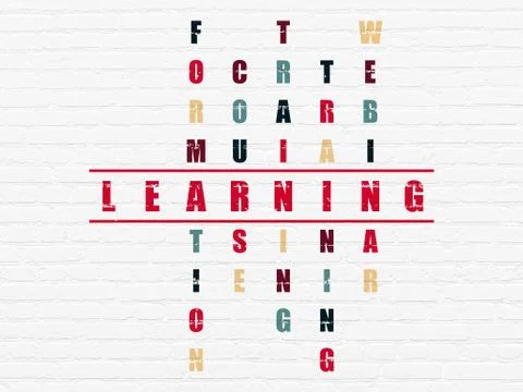 Studying concept: Learning in Crossword Puzzle Illustration