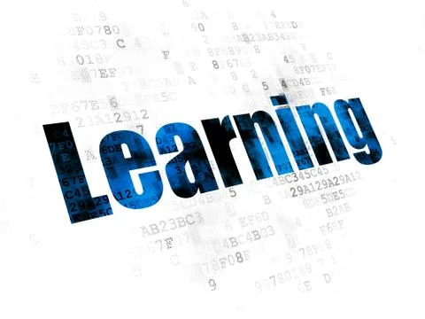 Studying concept: Learning on Digital background イラスト素材
