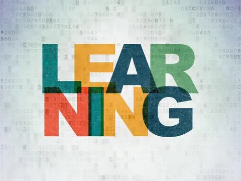 Studying concept: Learning on Digital Data Paper background 스톡 일러스트