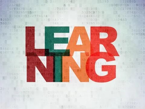 Studying concept: Learning on Digital Data Paper background 스톡 일러스트