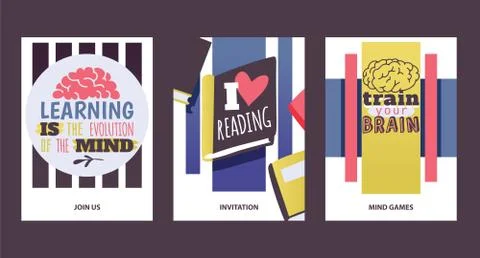 Studying concept. Learningis the evolution of the mind. I love reading. Train Stock Illustration