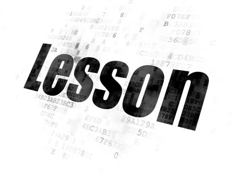 Studying concept: Lesson on Digital background Stock Illustration