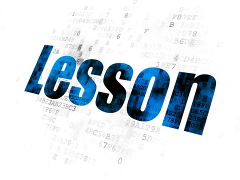 Studying concept: Lesson on Digital background Stock Illustration
