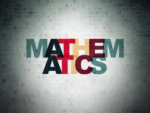 Studying concept: Mathematics on Digital Data Paper background 库存插图