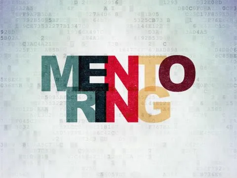 Studying concept: Mentoring on Digital Paper background イラスト素材
