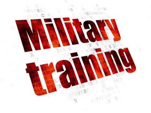 Studying concept: Military Training on Digital background Stock Illustration