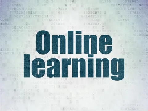 Studying concept: Online Learning on Digital Data Paper background イラスト素材