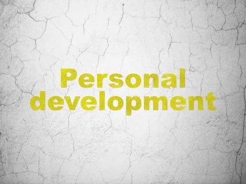 Studying concept: Personal Development on wall background Stock Illustration