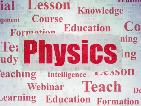 Studying concept: Physics on Digital Data Paper background イラスト素材
